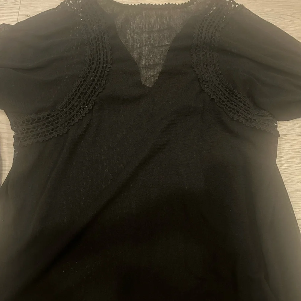 Robin Piccone Mesh Tunic Crochet Details Cover Up Size M